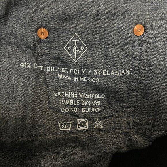 Trumaker Men's Jeans 38" x 28" Stretch Navy Slim Straight - Picture 4 of 7